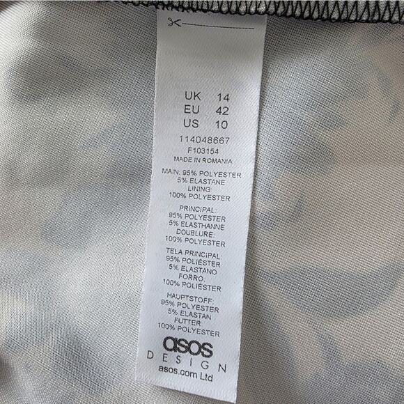 ASOS Black Pink Midi Floral Sundress Size 10 - Picture 7 of 7